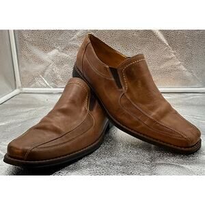 Sandro Moscoloni Venetian Loafer Size 10D Berwyn Brown Leather Shoes Men's